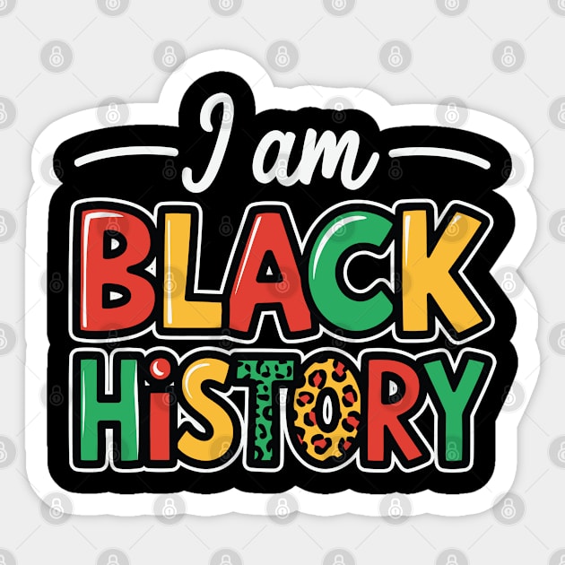 I Am Black History Sticker by UrbanLifeApparel